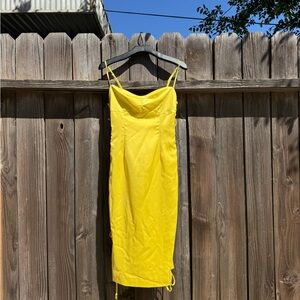 Yellow Spaghetti Strap Dress